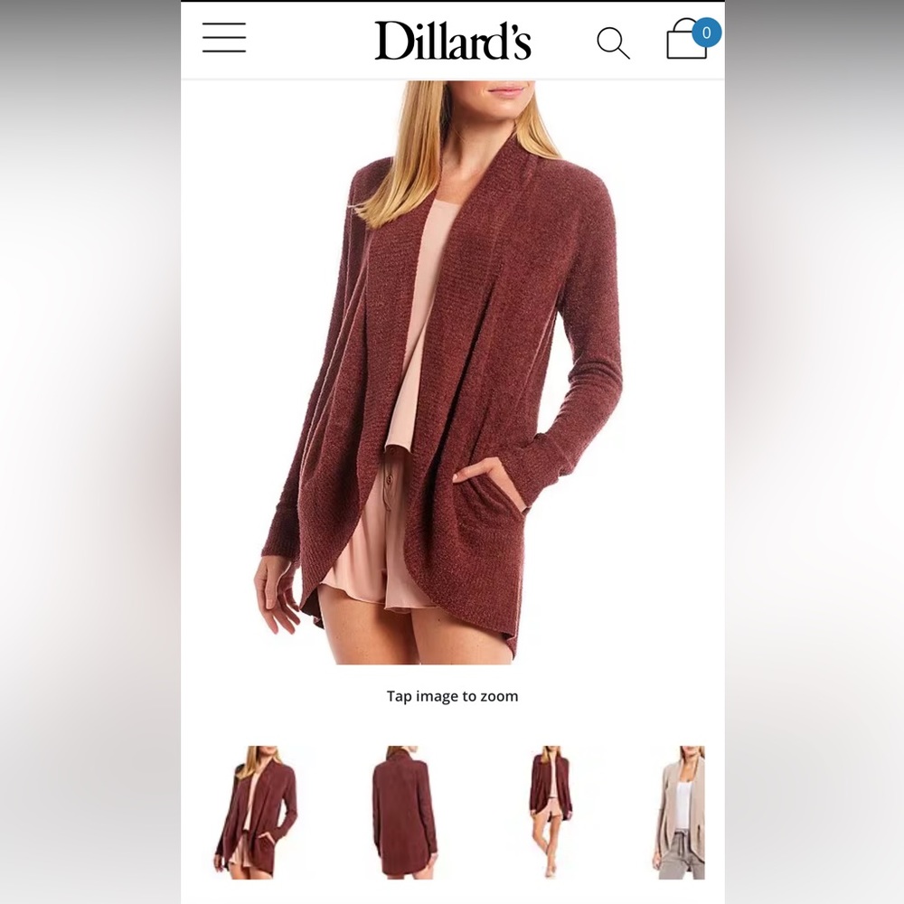 Worn once. Barefoot dreams cozy chic maroon sweater